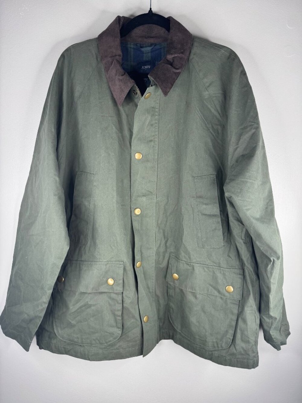 J Crew Cotton Blend Field Jacket Moss Green Men's Size XL $258 NWT - Picture 4 of 7